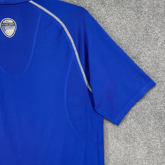 Nike Pro Team Blue Shirt Mens Large Athletic Performance Tee Short Sleeve Top - Picture 13 of 14